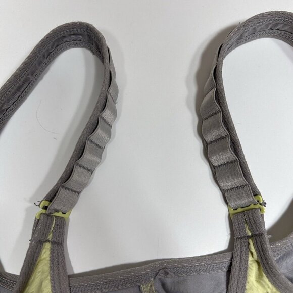 Lunaire 267-11 Seamless Underwire Sports Bra Mesh Womens 36DDD Yellow Gray Flaw - Picture 5 of 9